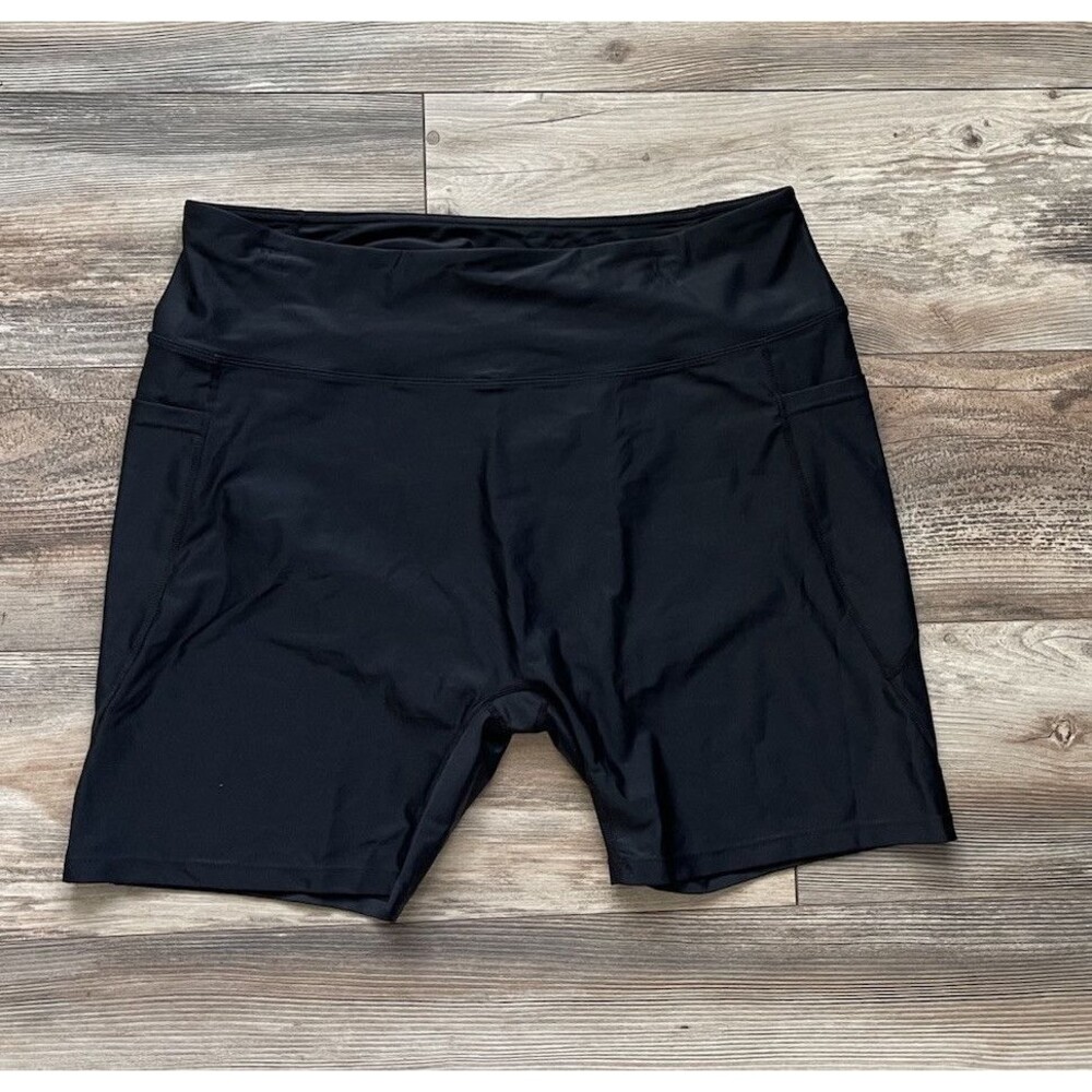 NWT Bayleaf Black Athletic Shorts with Media Pockets Size 3XL UPF +50